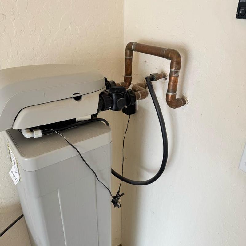 Green Fusion 1000 water softener with new copper piping