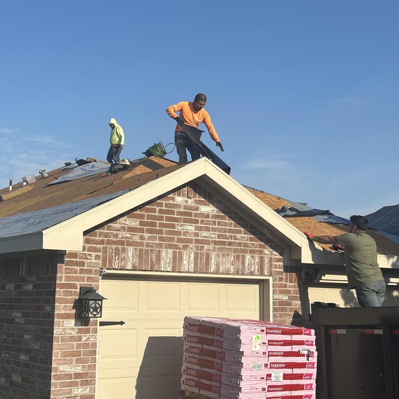 Roof decking removal on residential home in Fort Worth