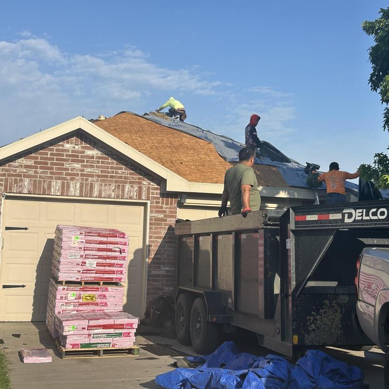 Roof decking removal on residential home in Fort Worth TX