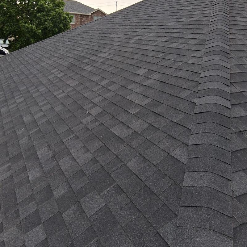 Onyx Black Owens Corning asphalt shingle roof installation