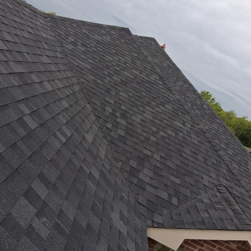 Onyx Black architectural shingle roof installation Fort Worth
