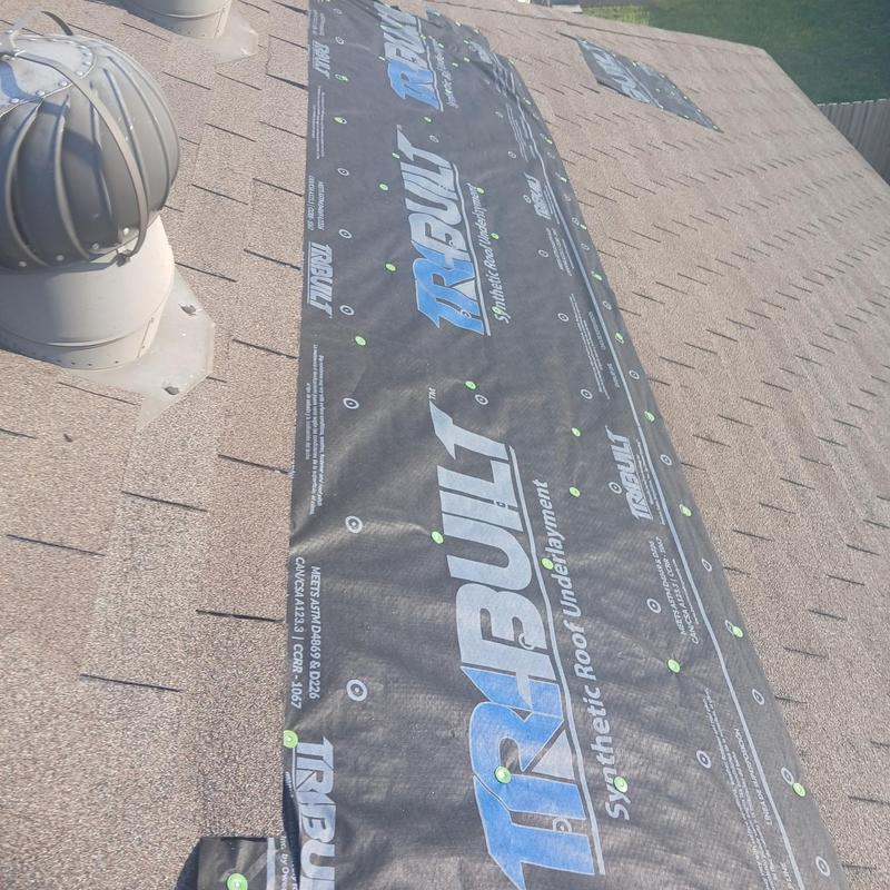 Synthetic roof underlayment installation on shingle roof