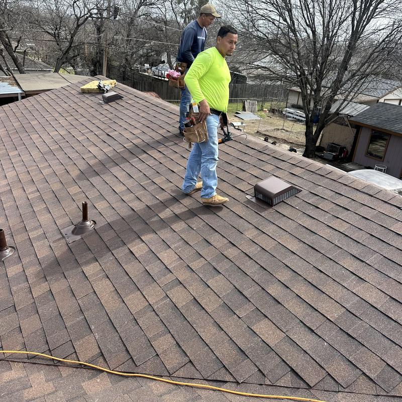 Brown Owens Corning architectural shingle roof installation