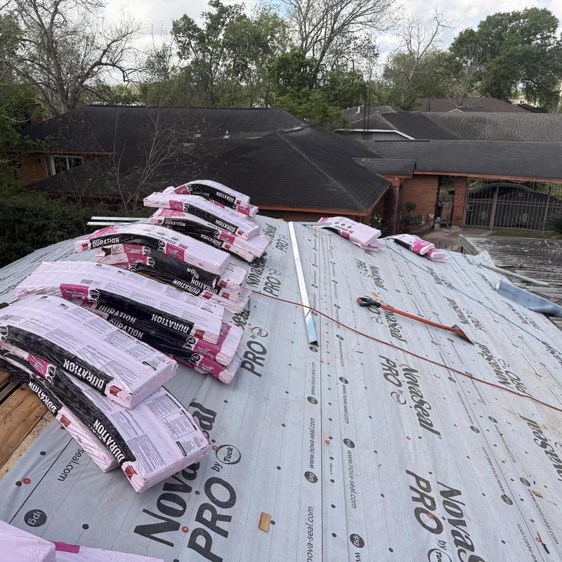 Owens Corning Duration shingles on roof underlayment