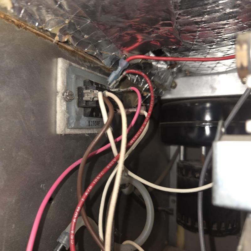 Thermostat wiring and connection inside HVAC unit