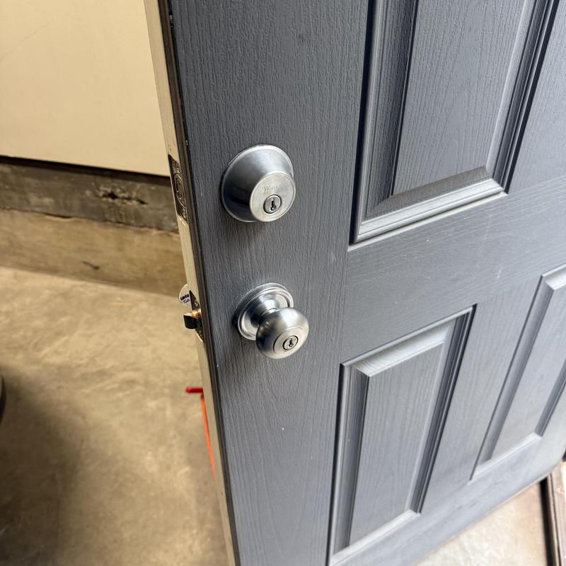 Schlage keypad deadbolt and entry knob installation