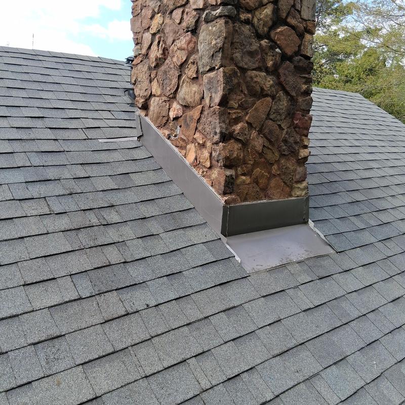 Chimney flashing and shingle roofing in Florence, MS