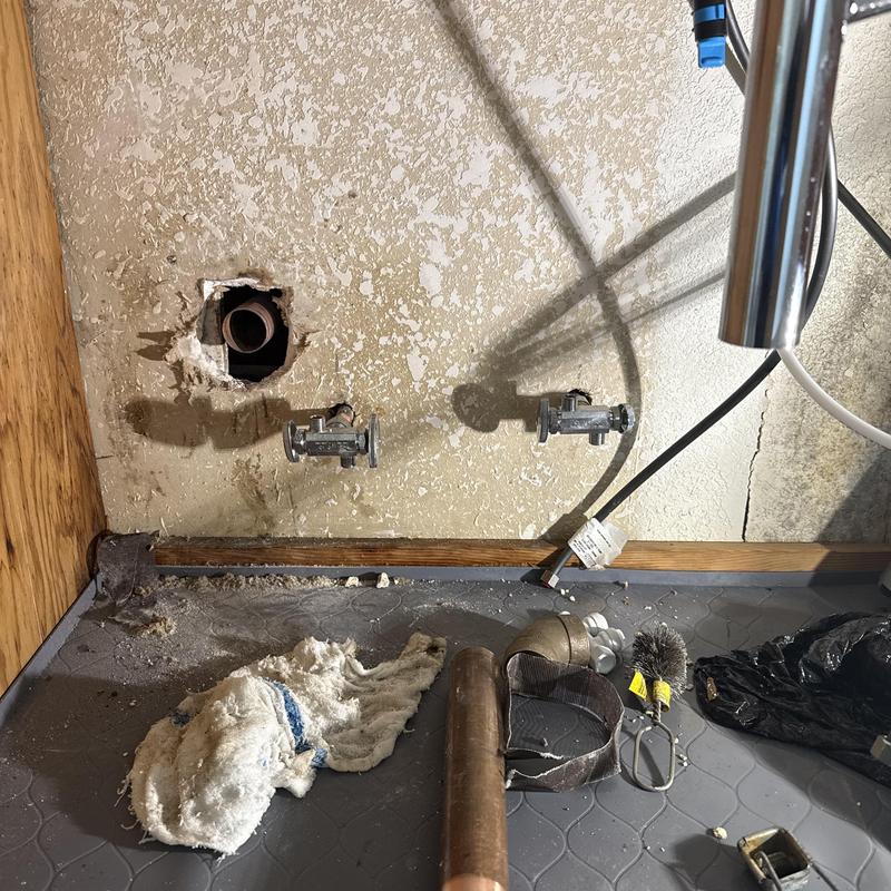 Dual angle stops and kitchen drain plumbing setup