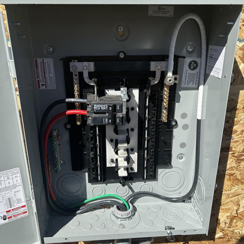 NEMA 3R subpanel with 100 amp breaker installation NEMA 3R subpanel with 100 amp breaker installation