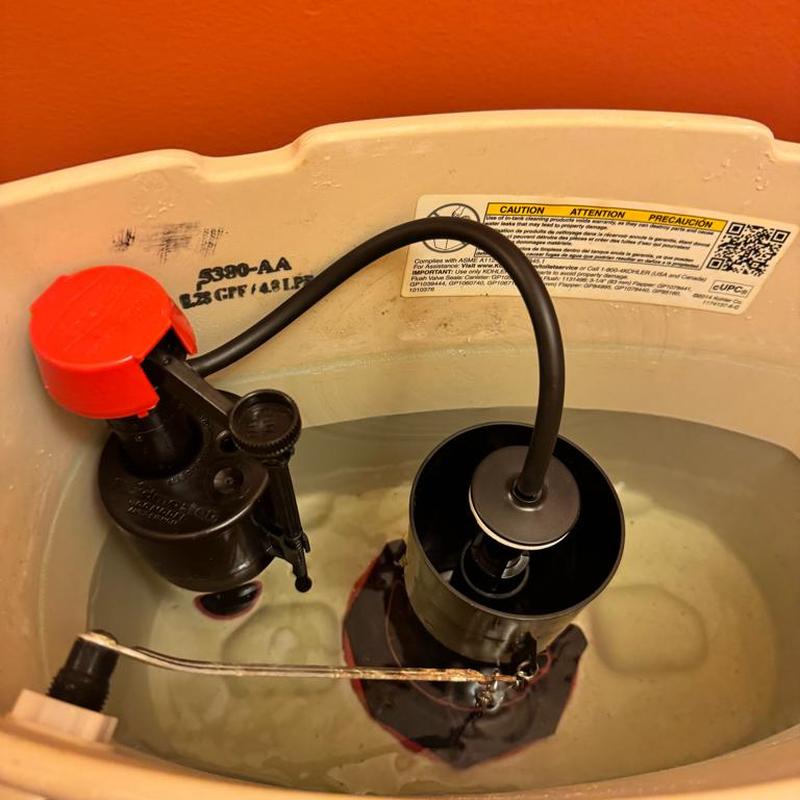 Kohler toilet flush valve and fill valve inside tank Kohler toilet flush valve and fill valve inside tank