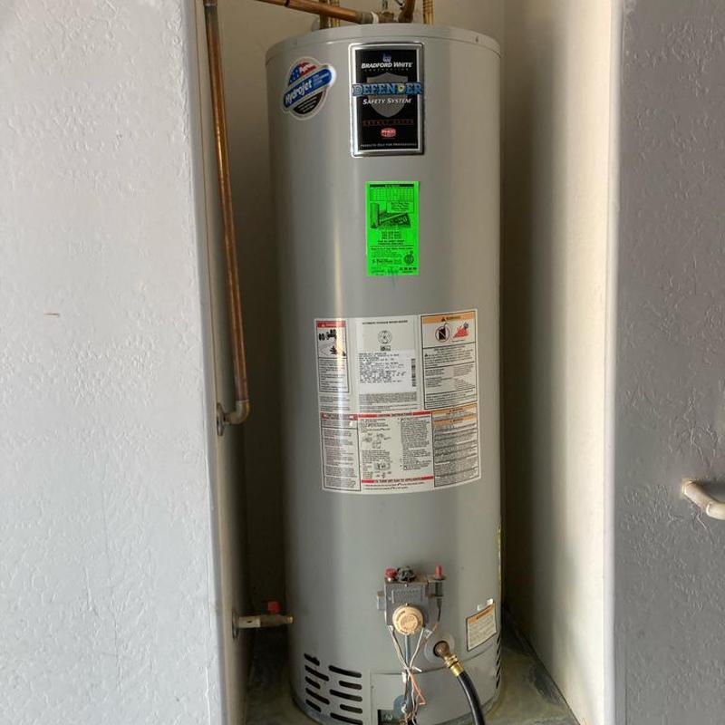 Bradford White 50-gallon gas water heater installation