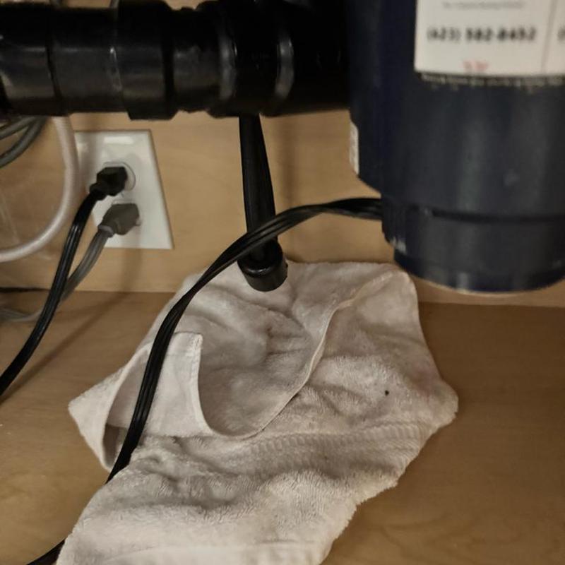Kitchen faucet braided line with leak under sink