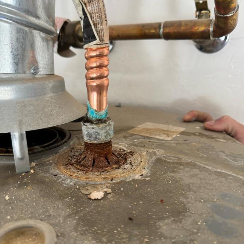 Water heater rusted nipple and flex line replacement