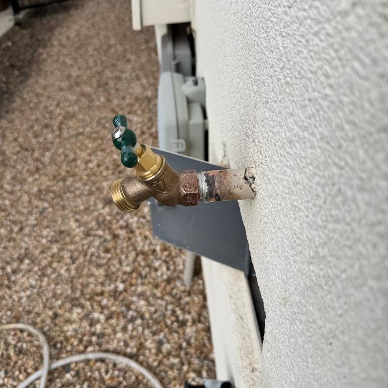 Sweat hose bib with corroded pipe connection