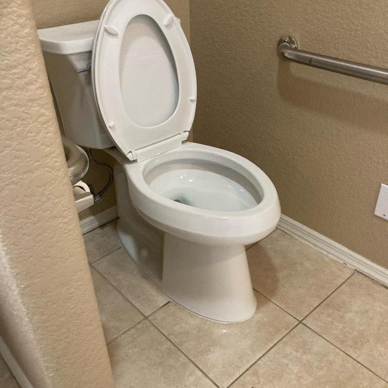 Kohler Highline Arc toilet installation in bathroom Kohler Highline Arc toilet installation in bathroom