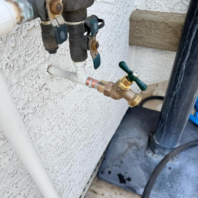 Hose bib replacement with new copper connection