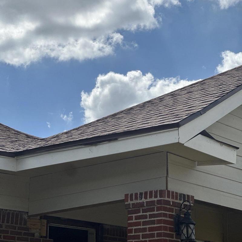 Residential roof sagging along the roofline structure