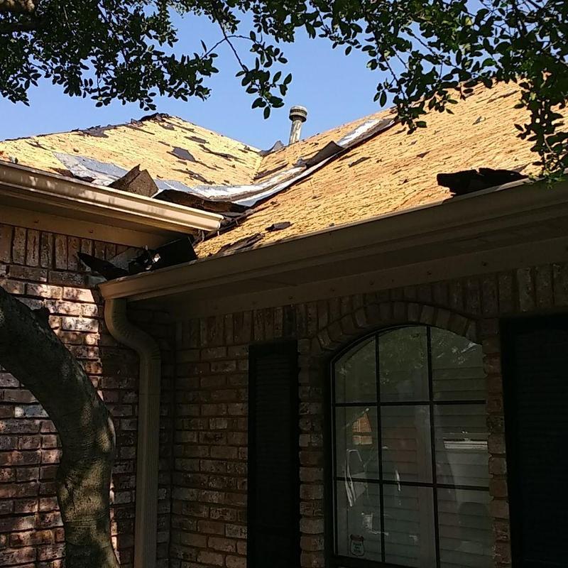 Roof decking stripped of shingles and underlayment Roof decking stripped of shingles and underlayment