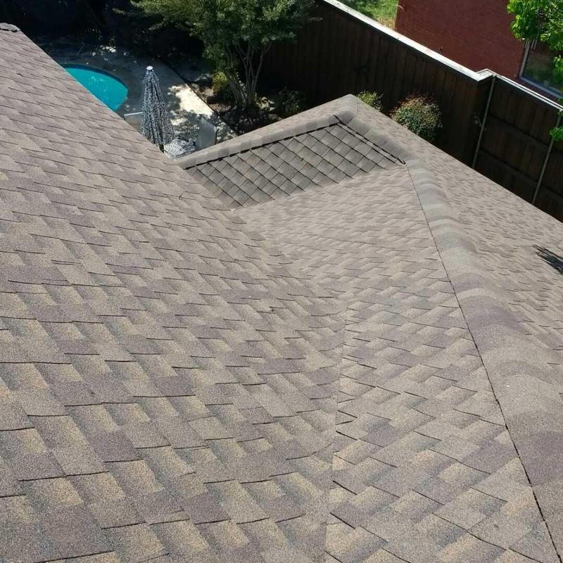 Barkwood GAF shingle roof on residential home