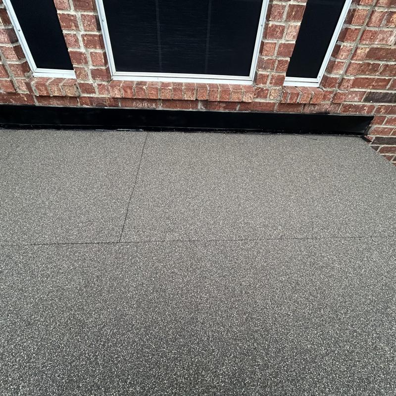 Flat roof with driftwood color over front porch