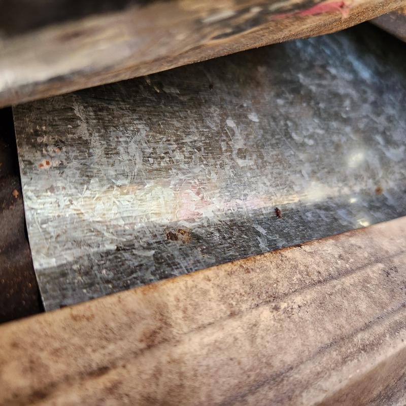 Starter strip and metal flashing installed on roof eave Starter strip and metal flashing installed on roof eave