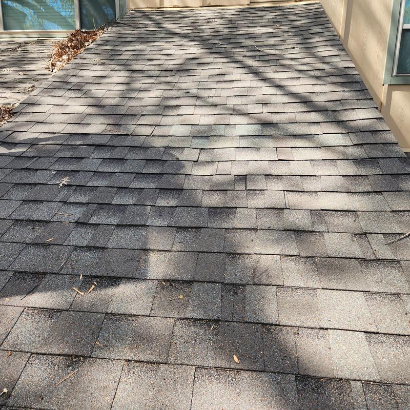 Weatherwood shingle roof with new underlayment installed Weatherwood shingle roof with new underlayment installed