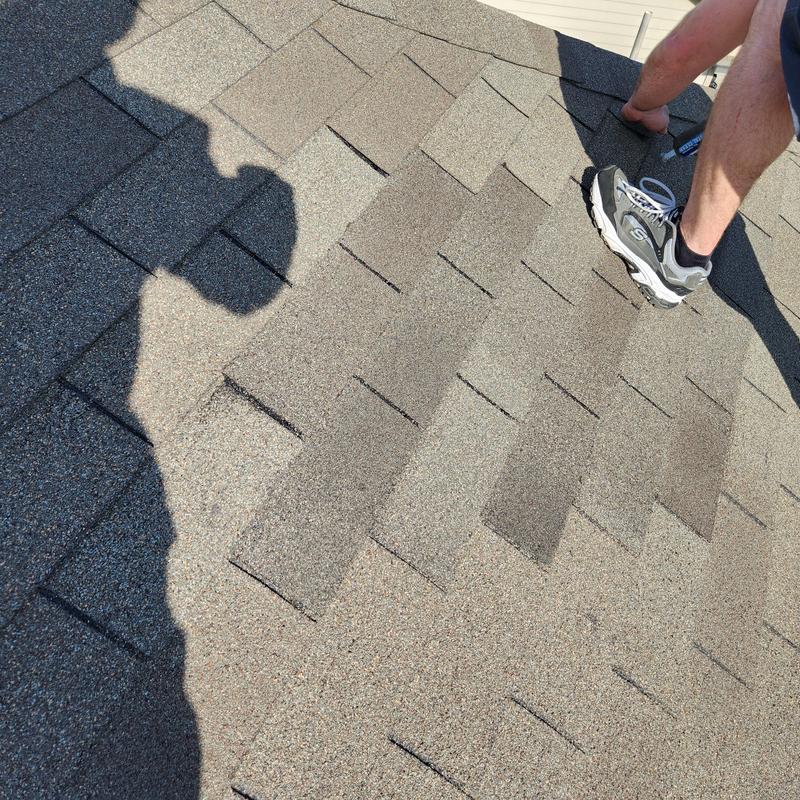 GAF weather gray shingles replace missing roof shingles GAF weather gray shingles replace missing roof shingles