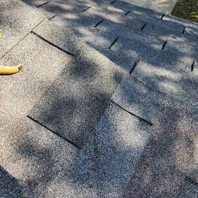 GAF Weather Gray 3-tab shingles replacement on roof GAF Weather Gray 3-tab shingles replacement on roof