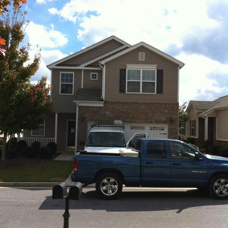 Roof shingles and fascia on residential home exterior