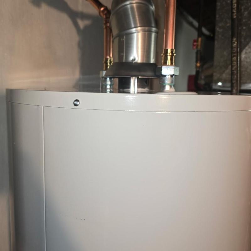 50 gallon water heater with venting and copper pipes