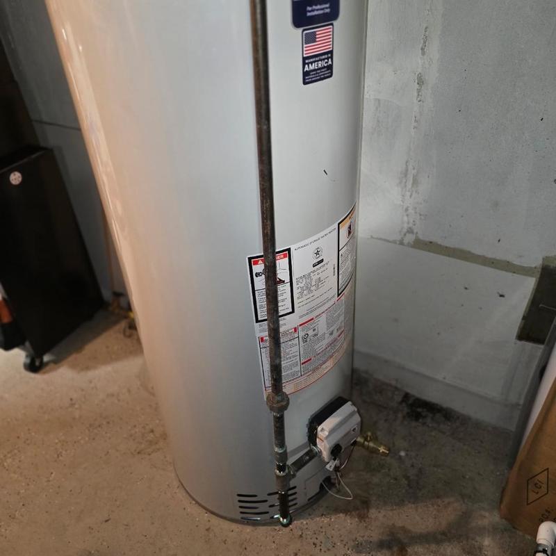 50-gallon Bradford White water heater installation