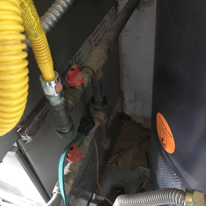 Gas flex line for stove conversion installation Gas flex line for stove conversion installation