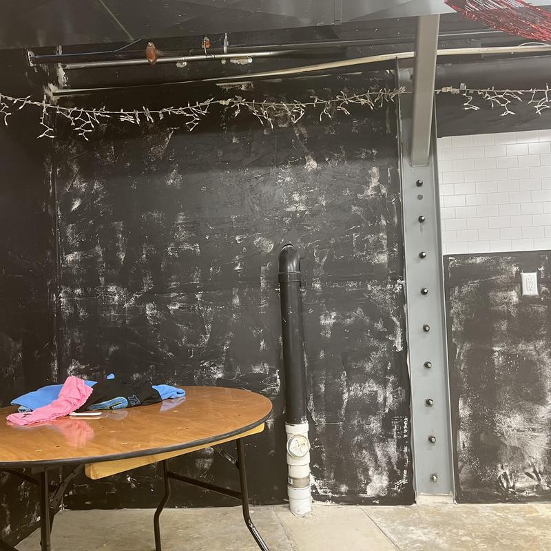 Black PVC drain pipe installation in unfinished room Black PVC drain pipe installation in unfinished room