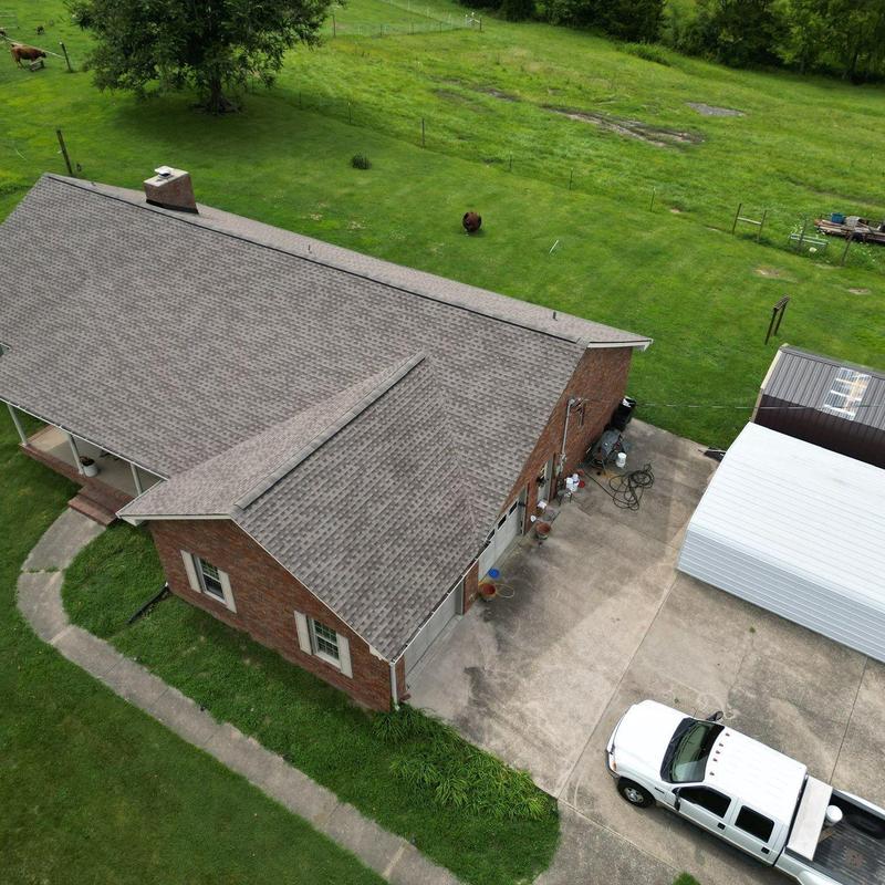 Asphalt shingle roof with hail damage inspection in Gordonsville
