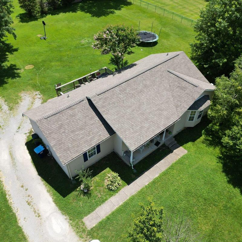 Architectural shingle roof replacement on residential home