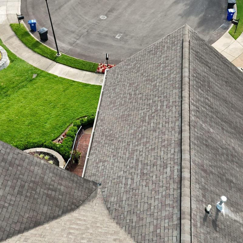 Roof shingles and flashing inspection for hail damage