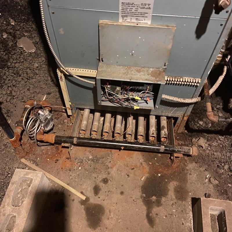 Boiler burner and gas valve with exposed wiring