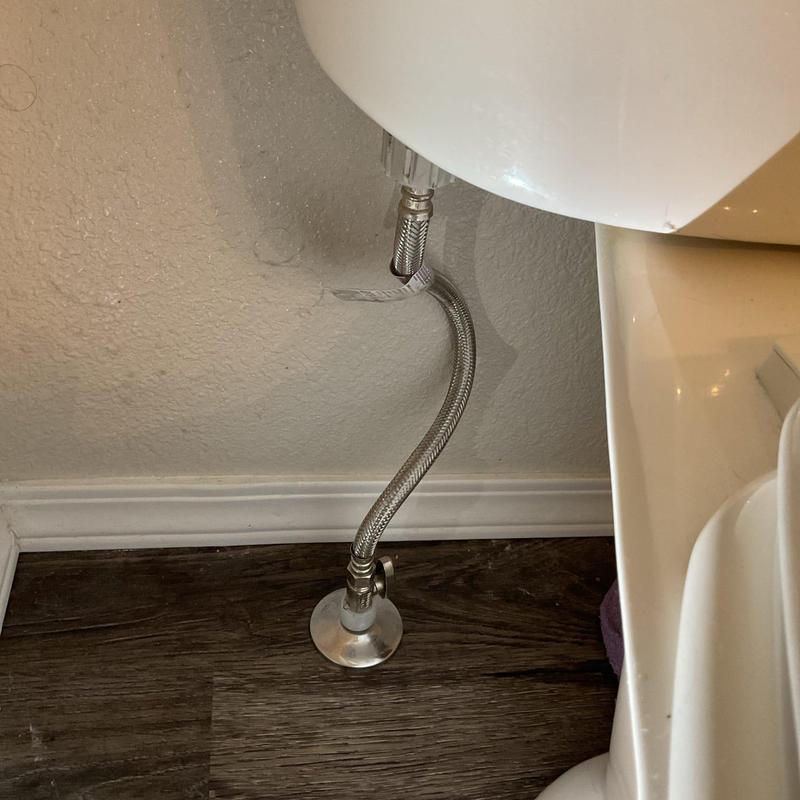 Toilet supply line replacement under tank Toilet supply line replacement under tank
