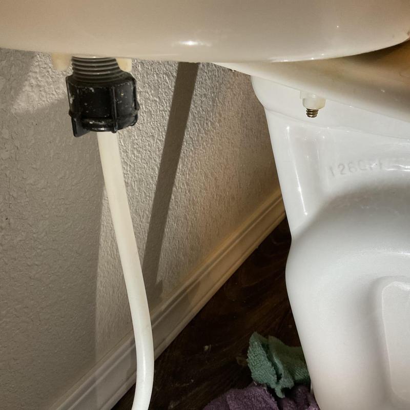 Toilet supply line replacement under toilet bowl Toilet supply line replacement under toilet bowl