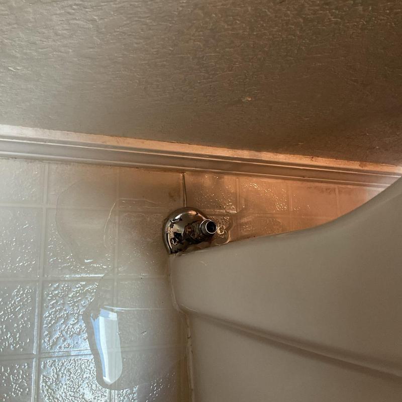 Toilet water supply valve leak with floor water pooling Toilet water supply valve leak with floor water pooling