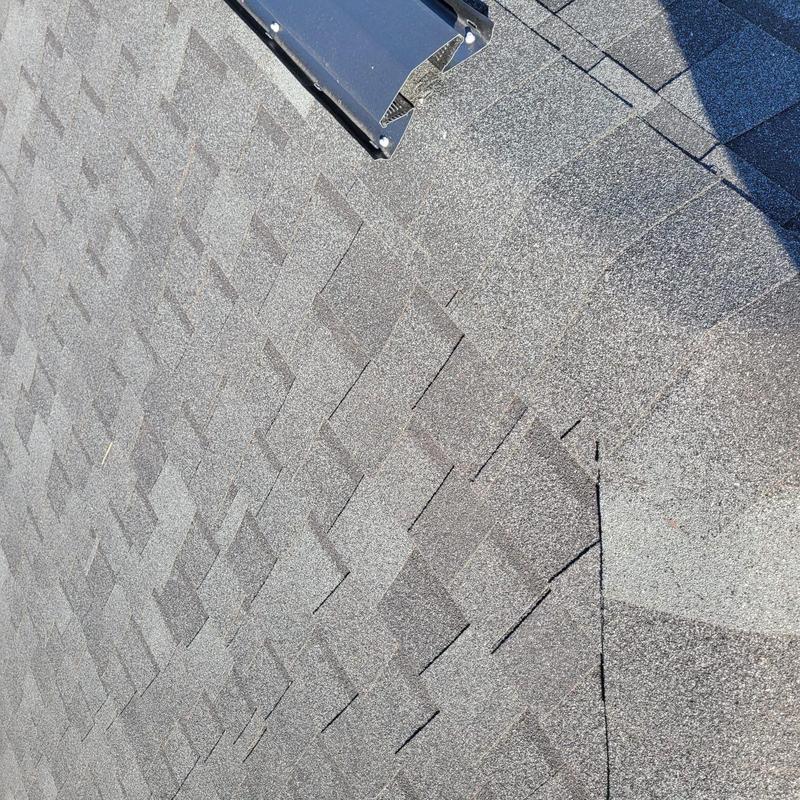 Hip cap shingles on shingle roof repair in Cape Coral