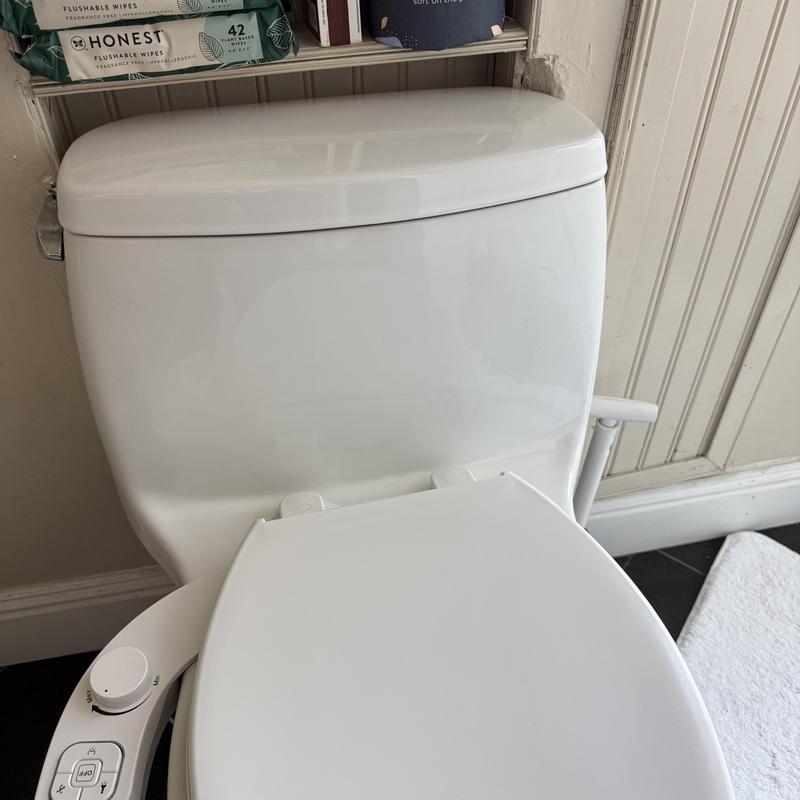 Toilet fill valve and bidet seat installation