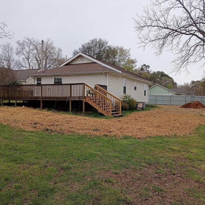 Sewer line replacement with soil excavation near house