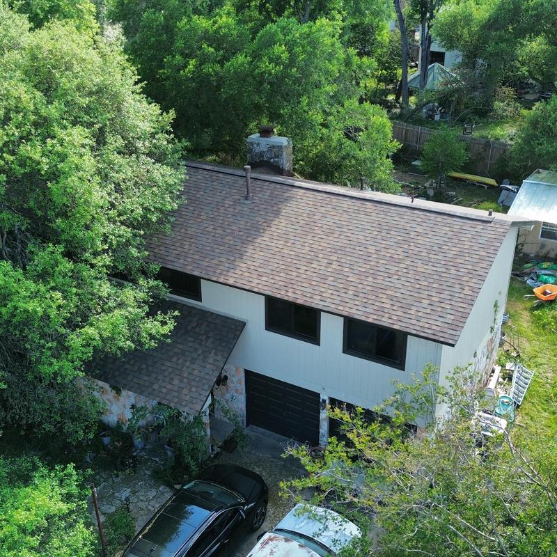 Owens Corning Driftwood shingle roof in Anderson Mill
