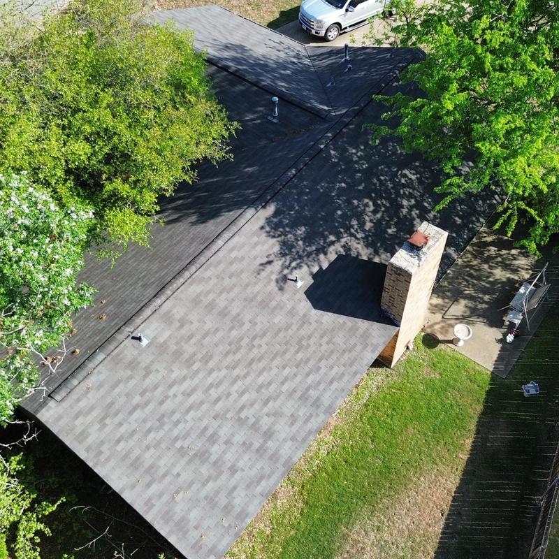 GAF 25-year charcoal 3-tab roof with ridge vent