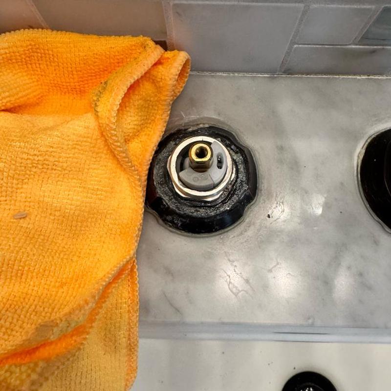 Wide-spread faucet cartridge replacement on marble sink Wide-spread faucet cartridge replacement on marble sink