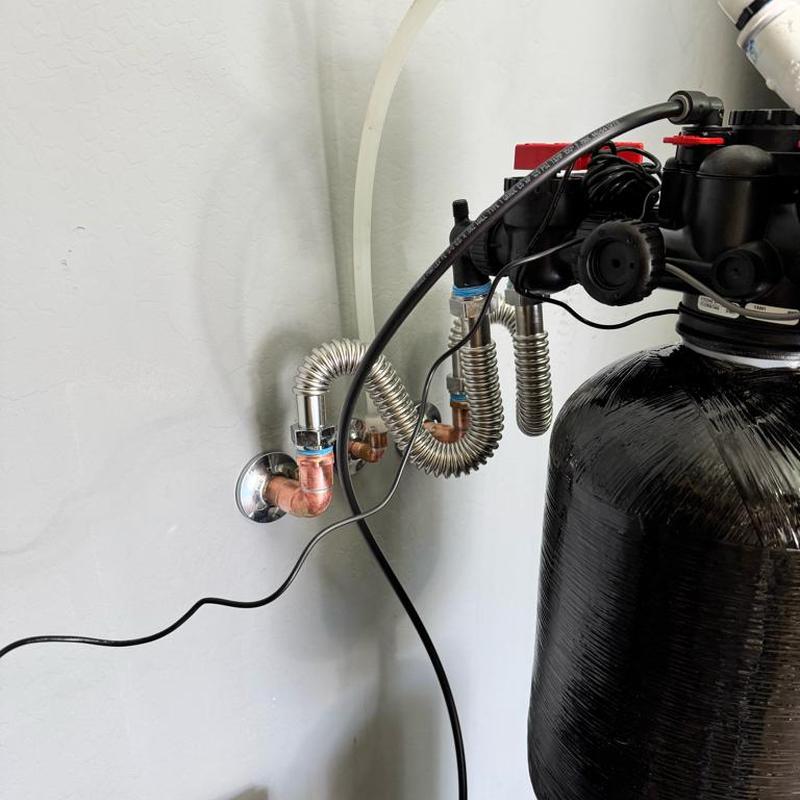 Green Fusion 1000 water softener with copper piping