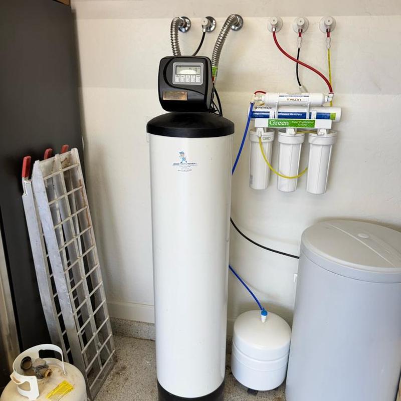 Green Fusion 1000 water softener and filtration system installed