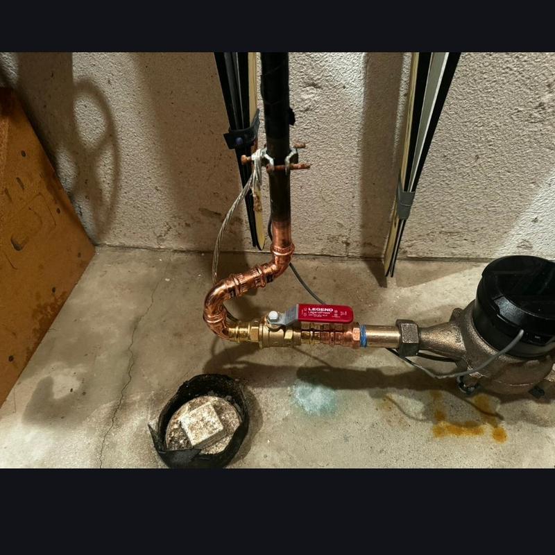 3/4 inch shut off valve with copper pipe repair