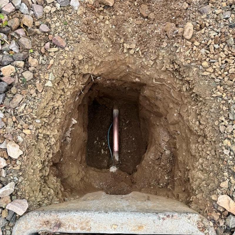 Pressure reducing valve pipe installation underground Queen Creek